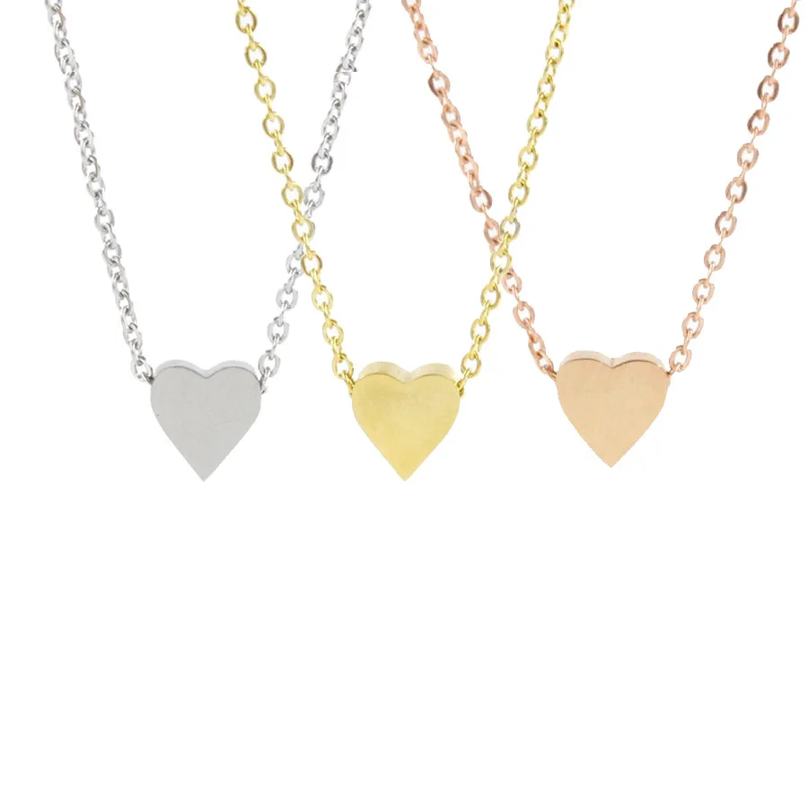 

Hobbyworker Wholesale Heart Necklace Stainless Steel for Party Jewelry Accessories N0221