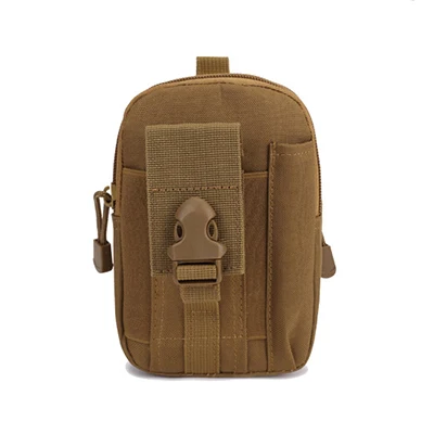 Khaki Нейлоновая тактическая Сумка Molle с зажимом для ремня, кобура для телефона, EDC гаджет, поясной кошелек, кошелек, камуфляжная сумка для телефона, Пешие прогулки на открытом воздухе - Цвет: Khaki