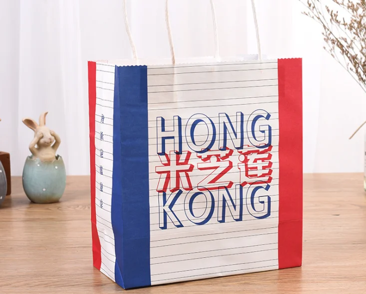 Бесплатный образец рекламная переработанная Модная Бумажная Сумка-тоут для