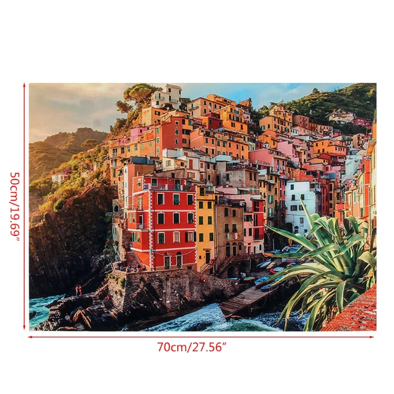 

MOLD 3D Italy Cinque Terre Puzzle Set 1000pcs Puzzle Room Decoration Family Game Brain Developmental Game Oil Painting Jigsaw