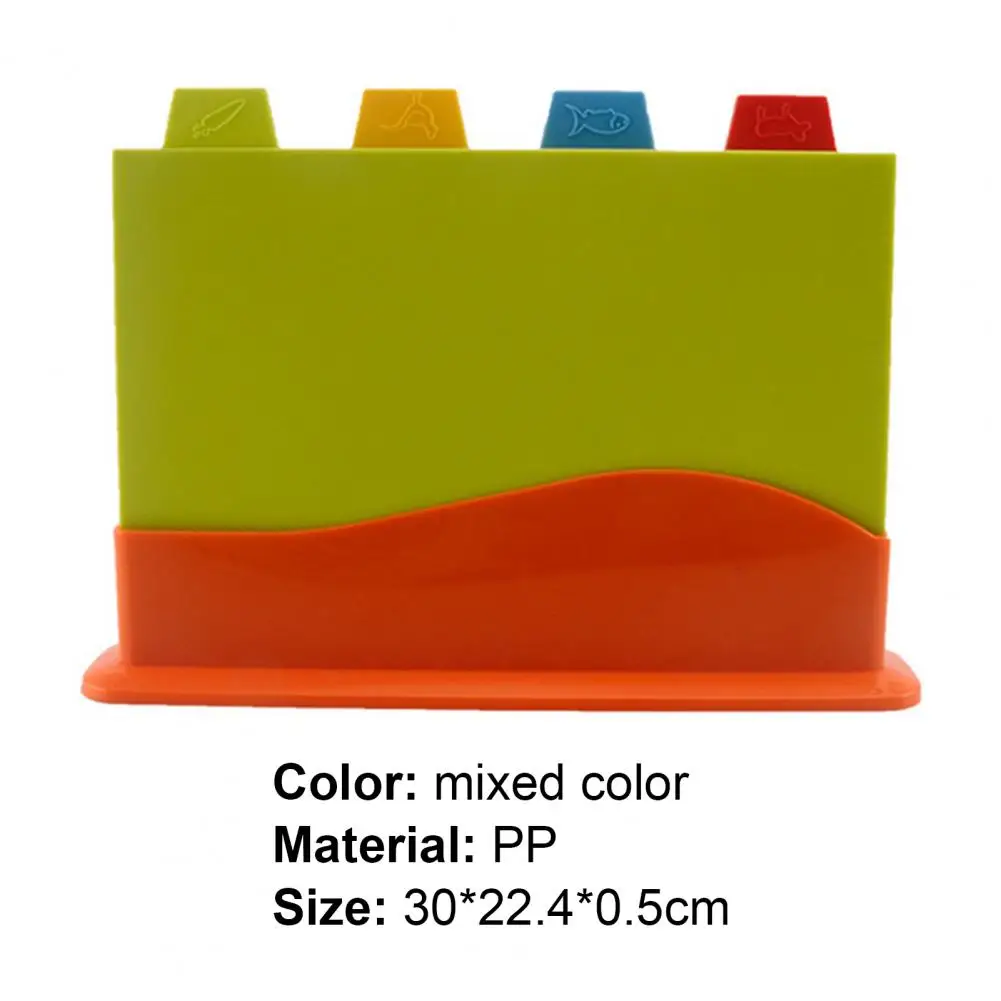 

4Pcs/Set Cutting Board Multi-functional Non-slip High Quality PP Household Classified Chopping Block for Kitchen