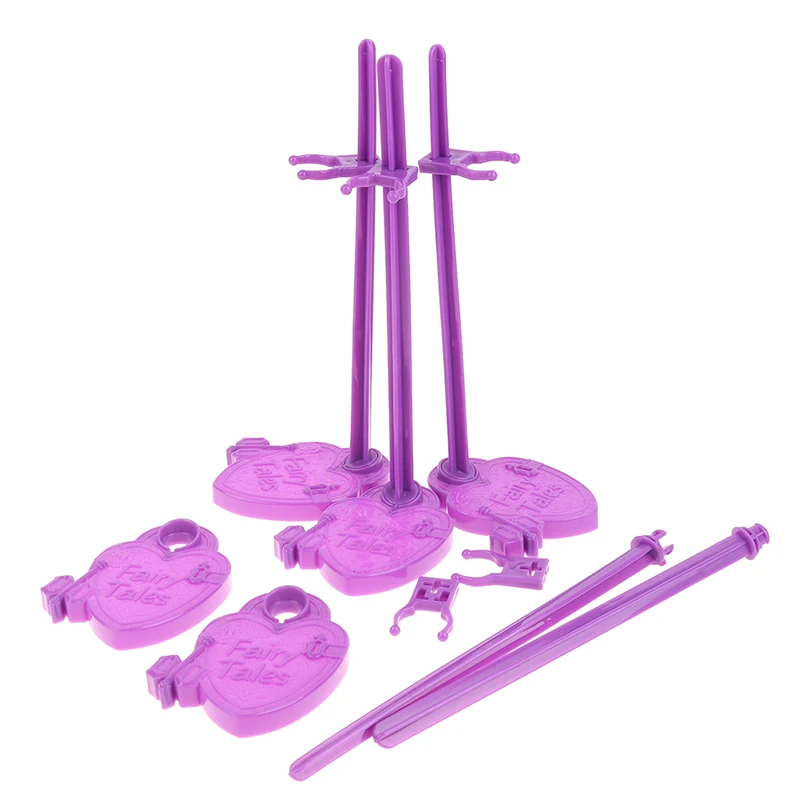 

5Pcs Waist Doll Stand Display Holder Model Purple Support Toy Model Accessories New