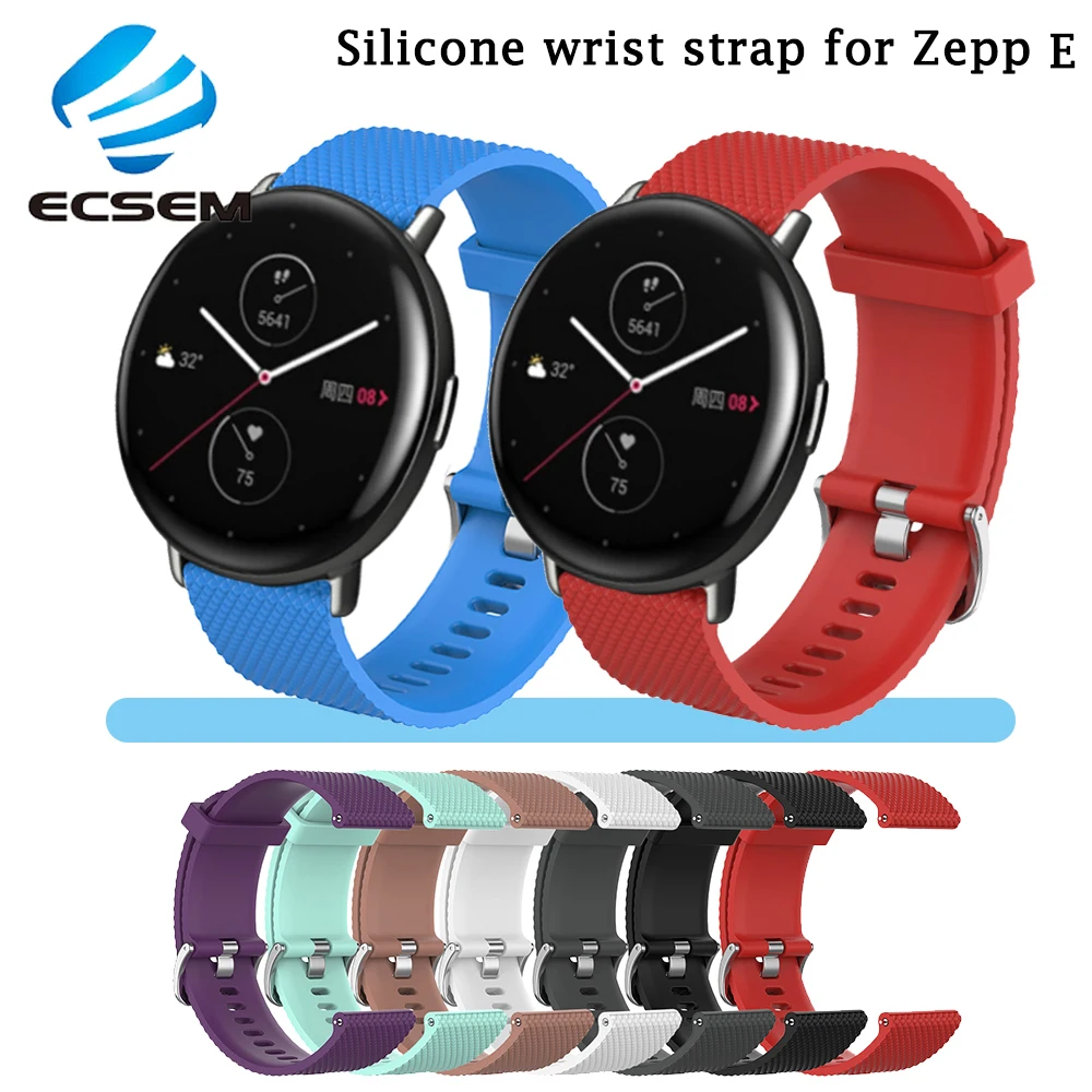 Силиконовый ремешок для Amazfit Zepp E GTS 3 2, сменный Браслет, аксессуары для часов, Регулируемый мягкий ремешок для Amazfit GTS 20 мм Силиконовый ремешок для Amazfit Zepp E GTS 3 2, сменный Браслет, аксессуары для часов, Регулируемый мягкий ремешок для Amazfit GTS 20 мм