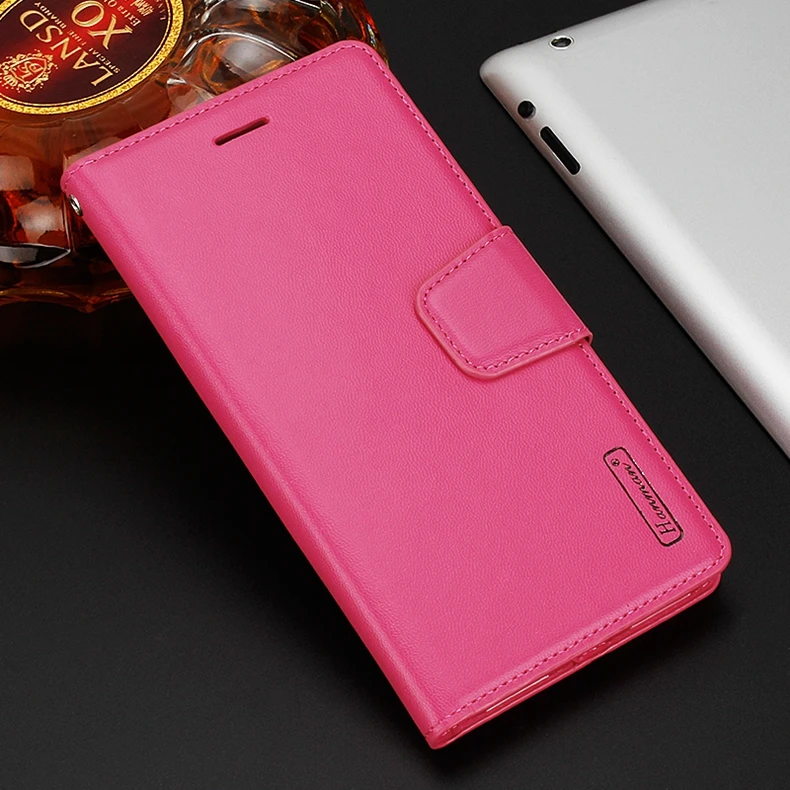 Rose 10 шт. Hanman из овечьей кожи чехол для iPhone 8 Plus X XR XS 11 Pro максимальный Чехол Флип-книжка держатель карты Стенд кошелек с отделением для карт - Цвет: Rose