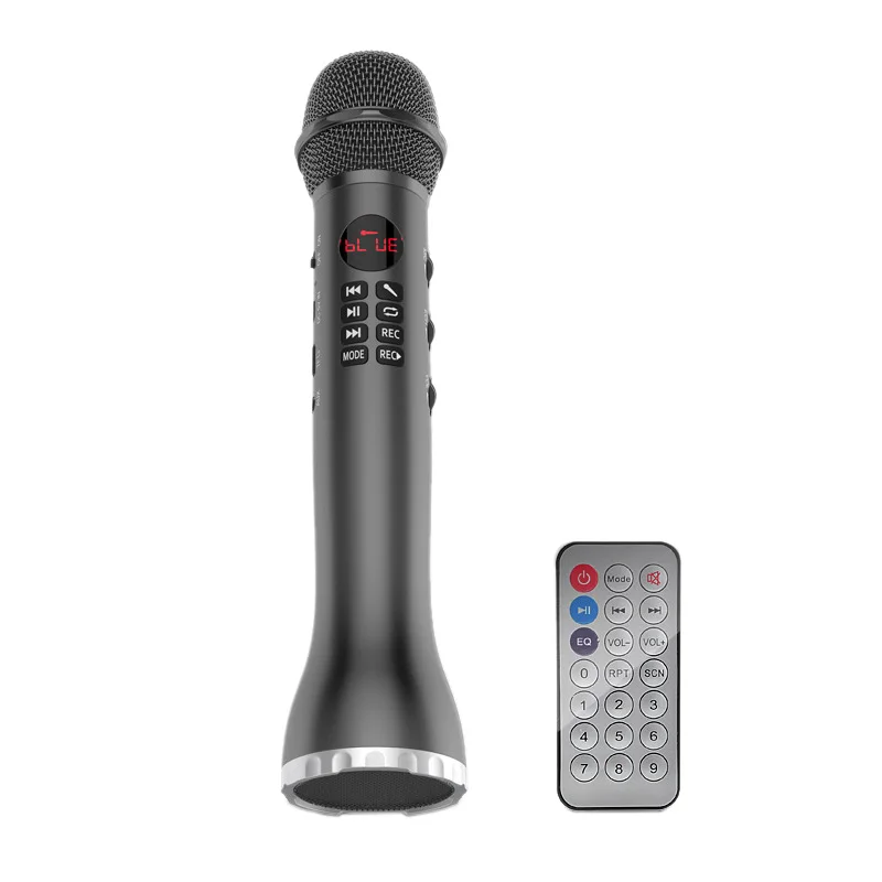 Беспроводной микрофон 3C-L-598 ручной динамик для караоке Bluetooth светодиодный