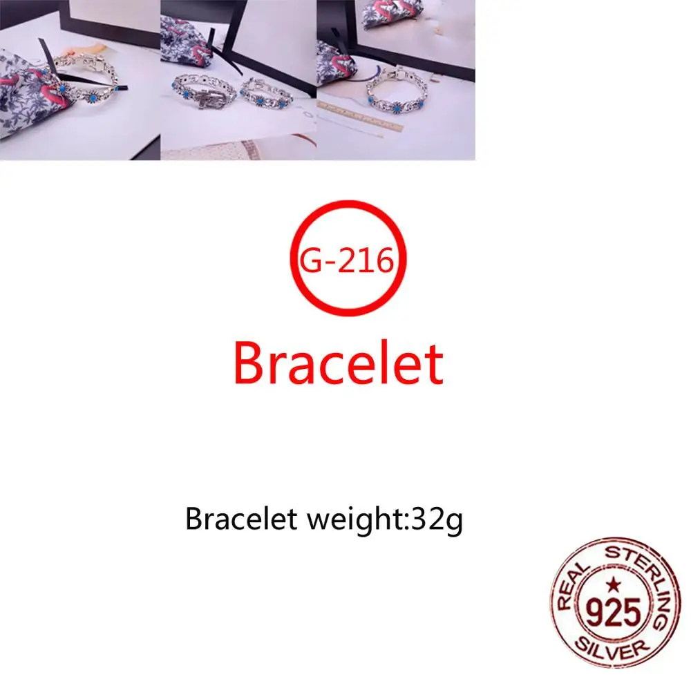 

G216 S925 Sterling Silver Bracelet New Brand Trend Couple Pattern Letter Personality Fashion Style Simple Style Gift Hot Sale