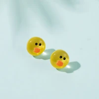 vg 6ym new fashion cute cartoon frog little yellow duck lady earrings same birthday gift jewelry wholesale direct sales