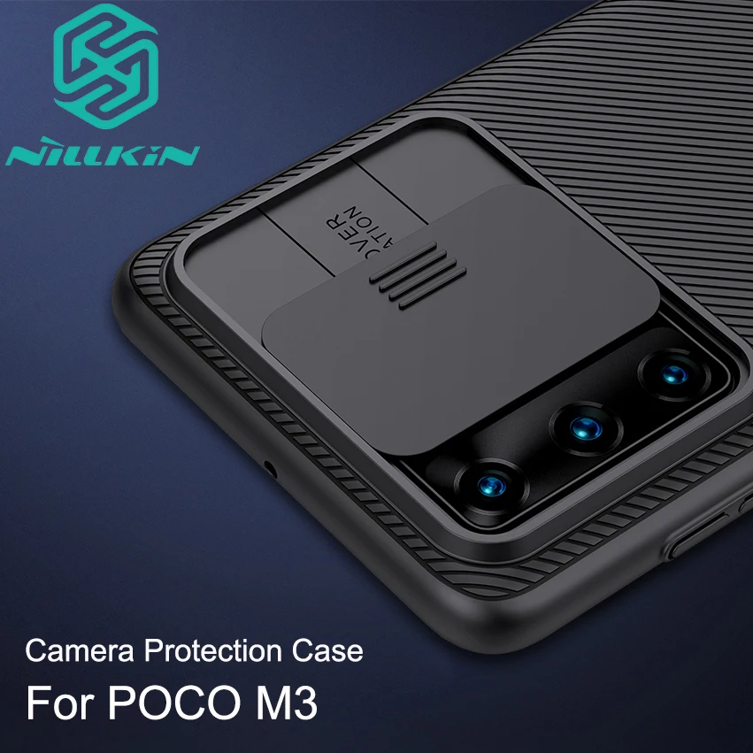 

Чехол для Xiaomi Mi Poco M3, защитный чехол для камеры Poco M3, защитный чехол для камеры NILLKIN Camshield, защитный чехол для объектива Poco Phone M3