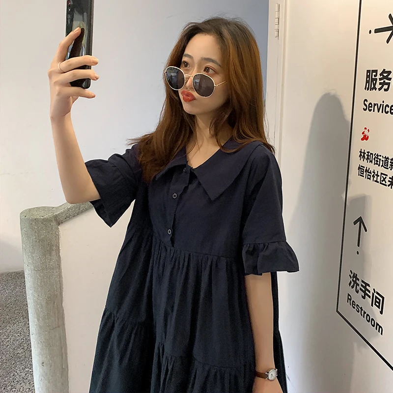 Женское свободное платье COIGARSAM новые летние платья с белым сапфиром B1141|Женские