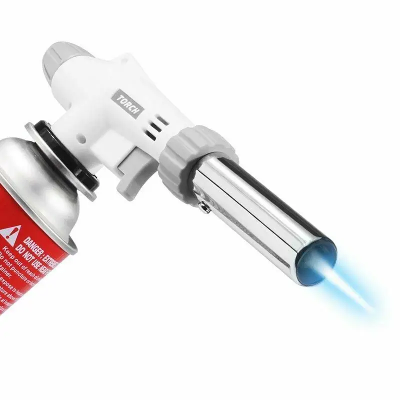 

Metal Flame Gas Torch Blowtorch Cooking Soldering Butane AutoIgnition Gas-Burner Suitable For Household, Picnic, Hiking, Camping