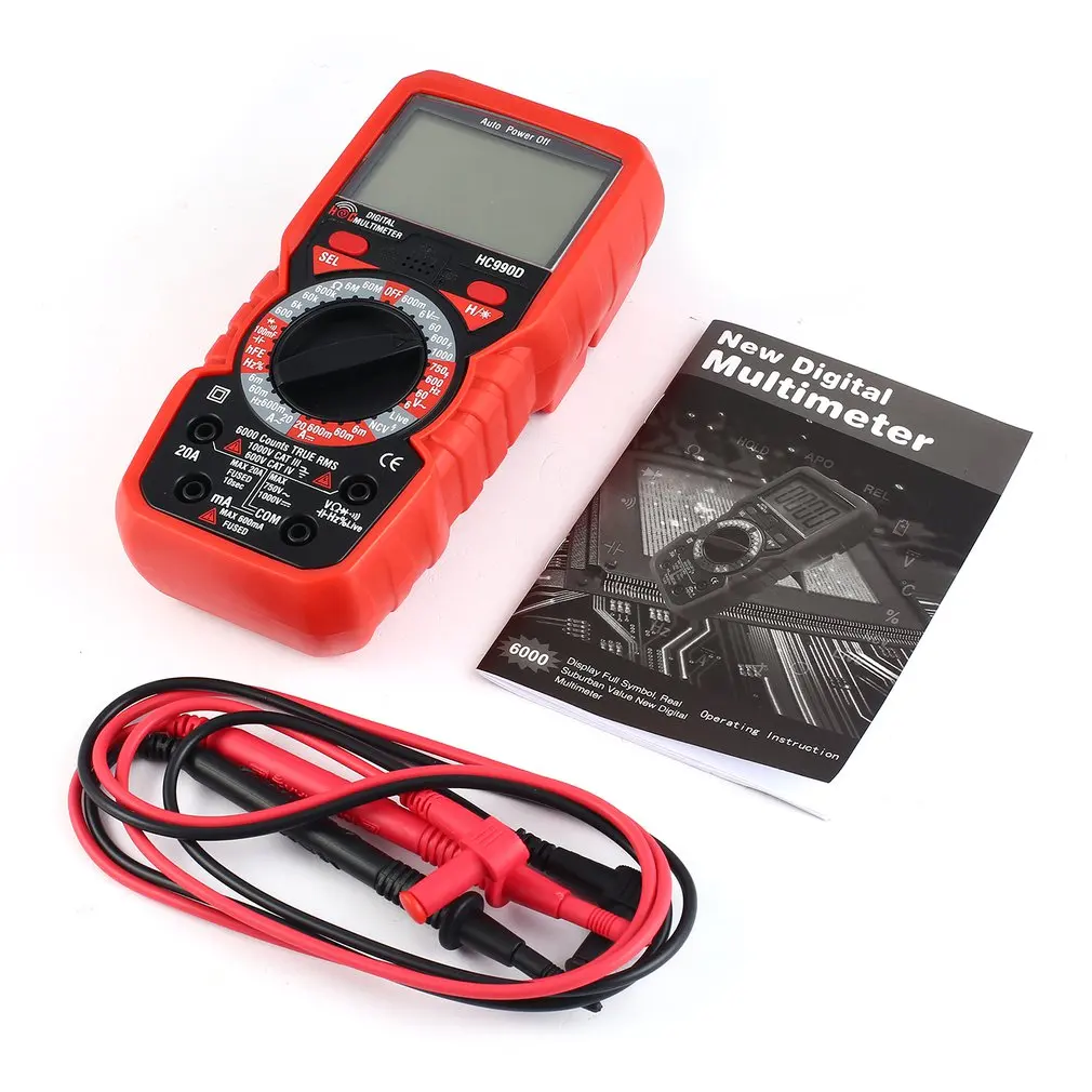 6000 Counts Digital Multimeter with True RMS AC/DC Voltage Resistance Capacitance Frequency Temperature NCV Tester | Инструменты