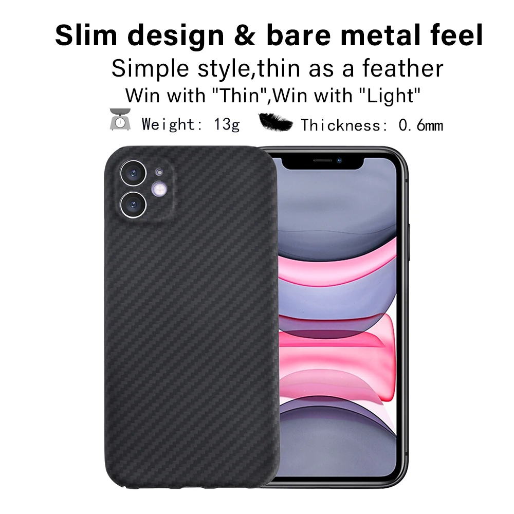 carbon fiber cover for iphone11 11pro max fine hole case aramid fiber anti drop business 5g phone shell free global shipping