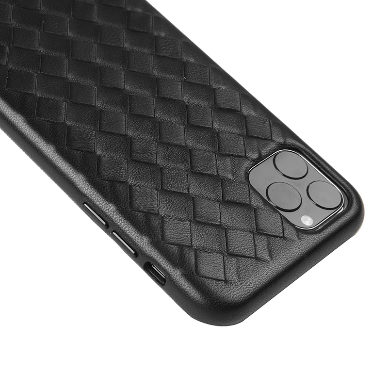 4 цвета для iPhone 11 Pro Max настоящий натуральный Овчина натуральная кожа чехол для телефона овчина задняя крышка крест ткачество металлическая кнопка