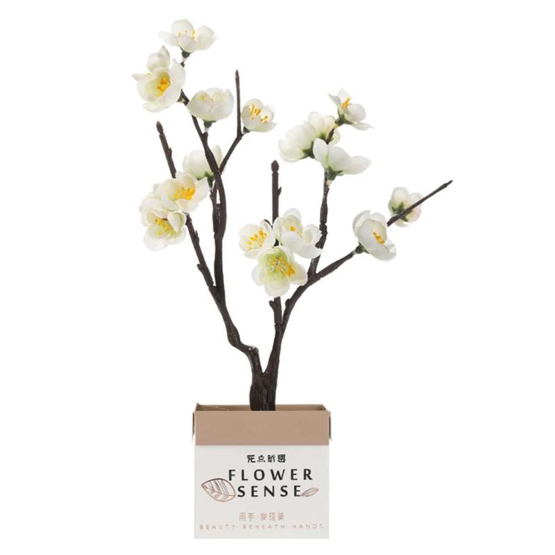 Зимние цветы сливы ручной работы бионические украшение для дома в горшке