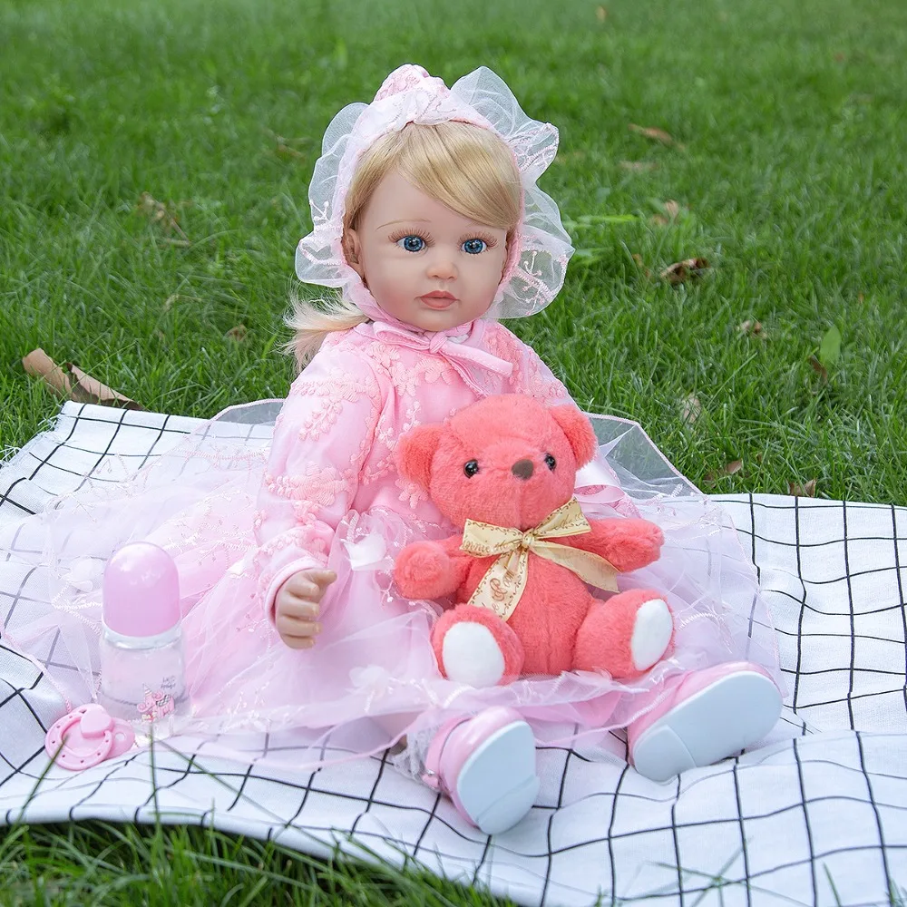 60 см милый reborn Малыш принцесса девочка кукла реалистичные детские Bonecas bebe menina