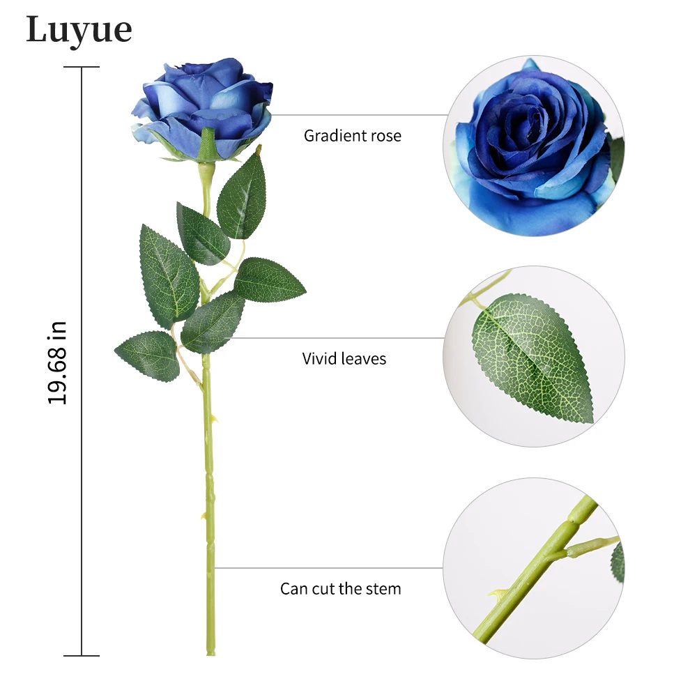 11 шт./лот Свадебный букет из роз Искусственные цветы белые красные цвета