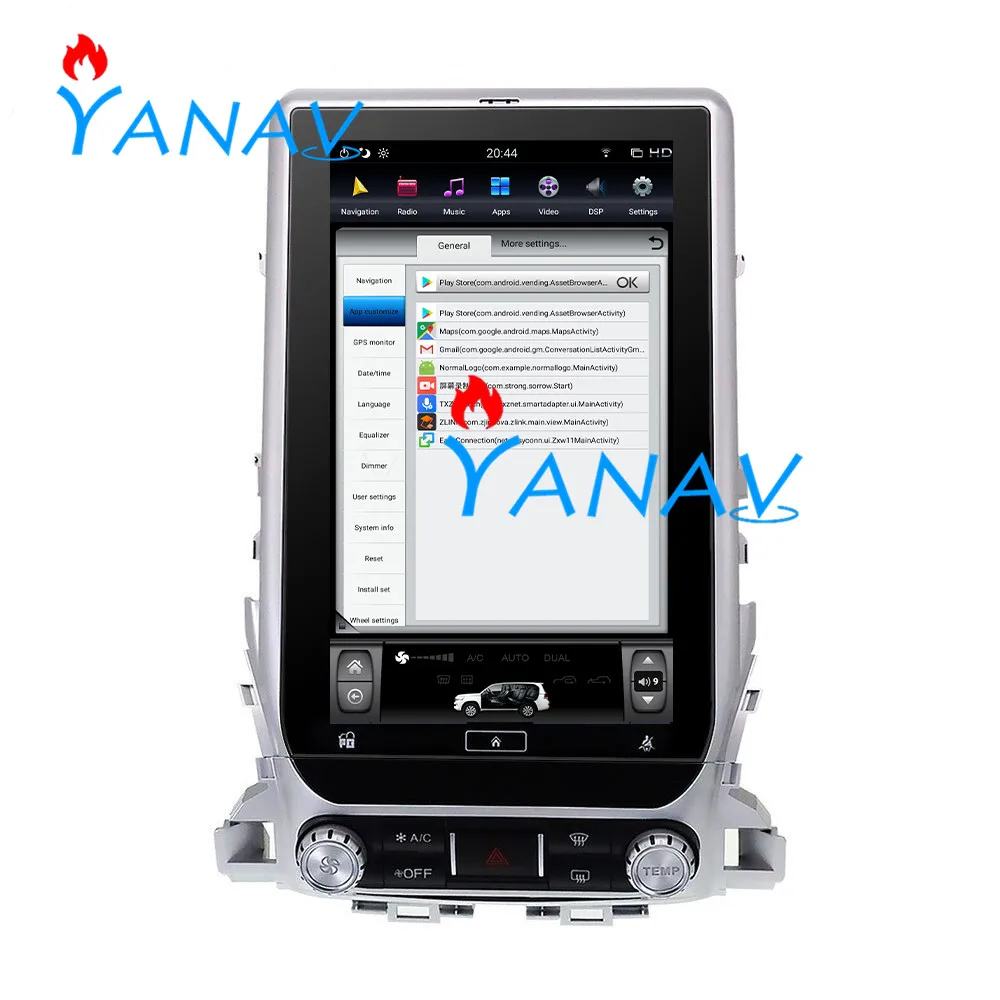 

13.6 inch Android 9.0 WiFi GPS Navigation For-TOYOTA LAND CRUISER 2016-2019 Vertical Touch Screen Radio Dvd Player Car Stereo