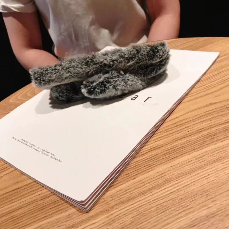 Блестящий бриллиантовый чехол из кроличьего меха для телефона Motorola Moto G5 G5S G6 G7 Plus