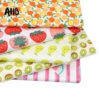 ahb 45150cm 1pc cotton fabric cartoon fruits printed cloth summer style handmade clothes materials diy apparel crafts supplies
