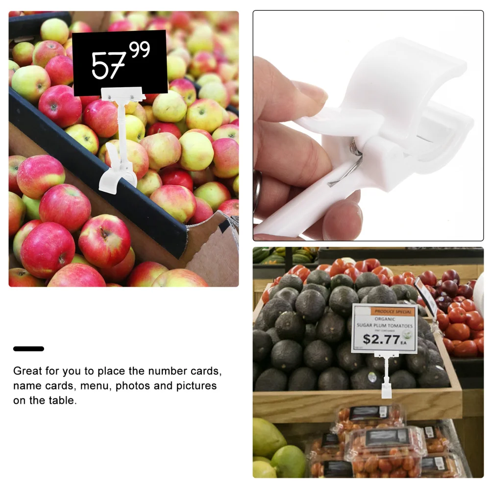 

5pcs Shelf Clamp Price Label Tag Advertising Clips Holders Sign Display
