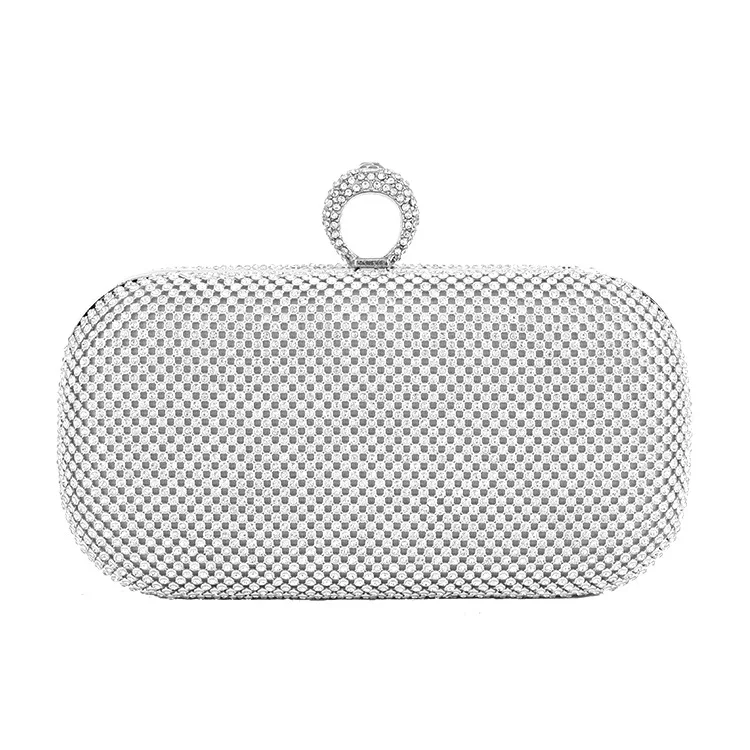 Серебряная блестящая вечерняя сумка ручной работы сумочка кошелек для свадебной