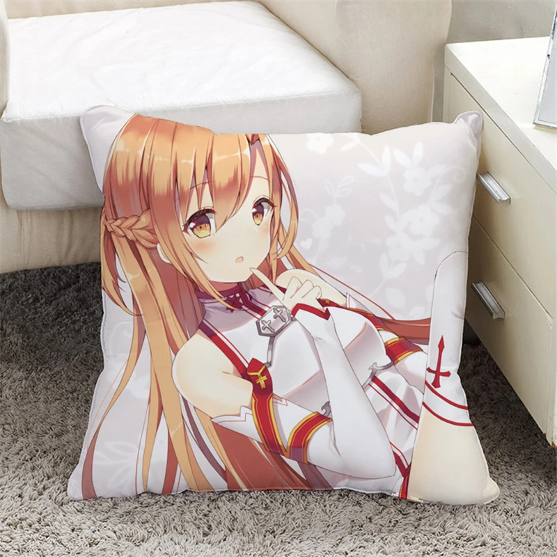 Япония Аниме Меч Арт Онлайн Мультфильм САО Кирито Юки Асуна Двусторонняя Подушка