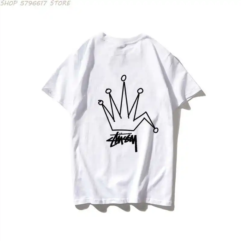 

and Men Women Fashion Letter Printing Hip Hop Funny Street Cotton Top T-shirt Short-sleeved Harajuku Loose Round Neck T-shirt