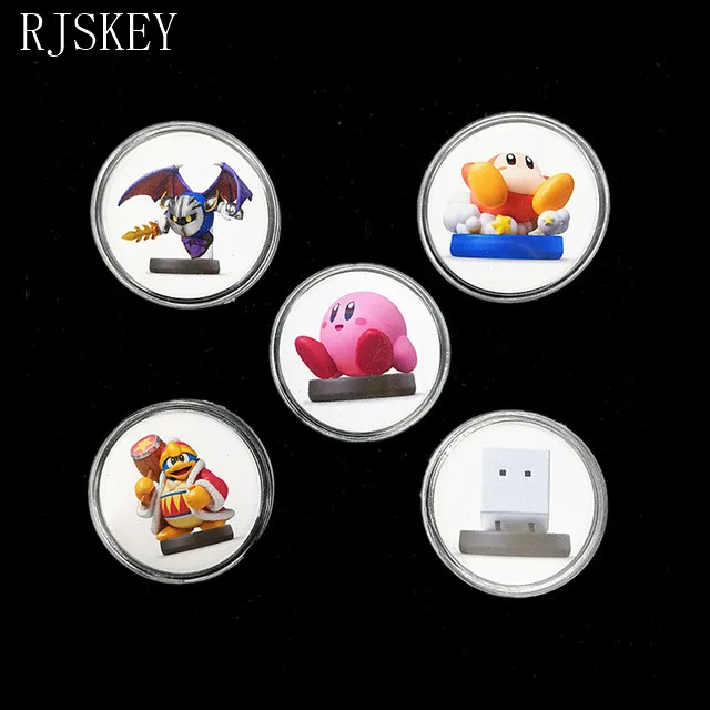 5Pcs Kirby Star Набор 23 шт. легенда о Зельде Дыхание Дикого NFC Коллекционная монета тег Amiibo карты Ntag215 тег включает юную ссылку - Цвет: 5Pcs Kirby Star