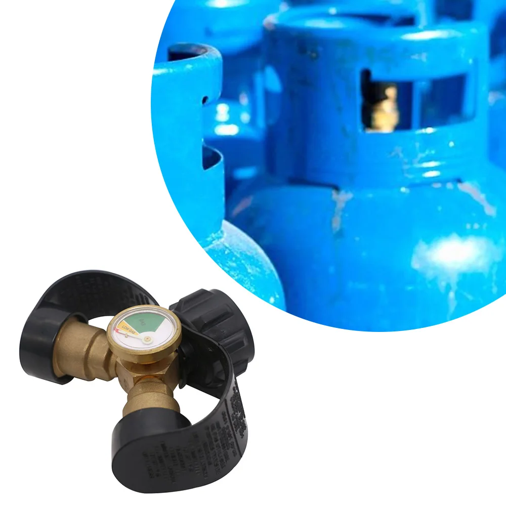 Пропан y разветвитель Кемпинг адаптер газовой плиты с манометром 2 Way сжиженного