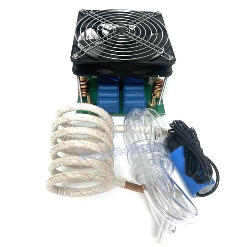 3000 Вт DC12-80V звс высокочастотный индукционный нагрев закалки отжига машина плавления металла+ водопровод+ насос+ катушка