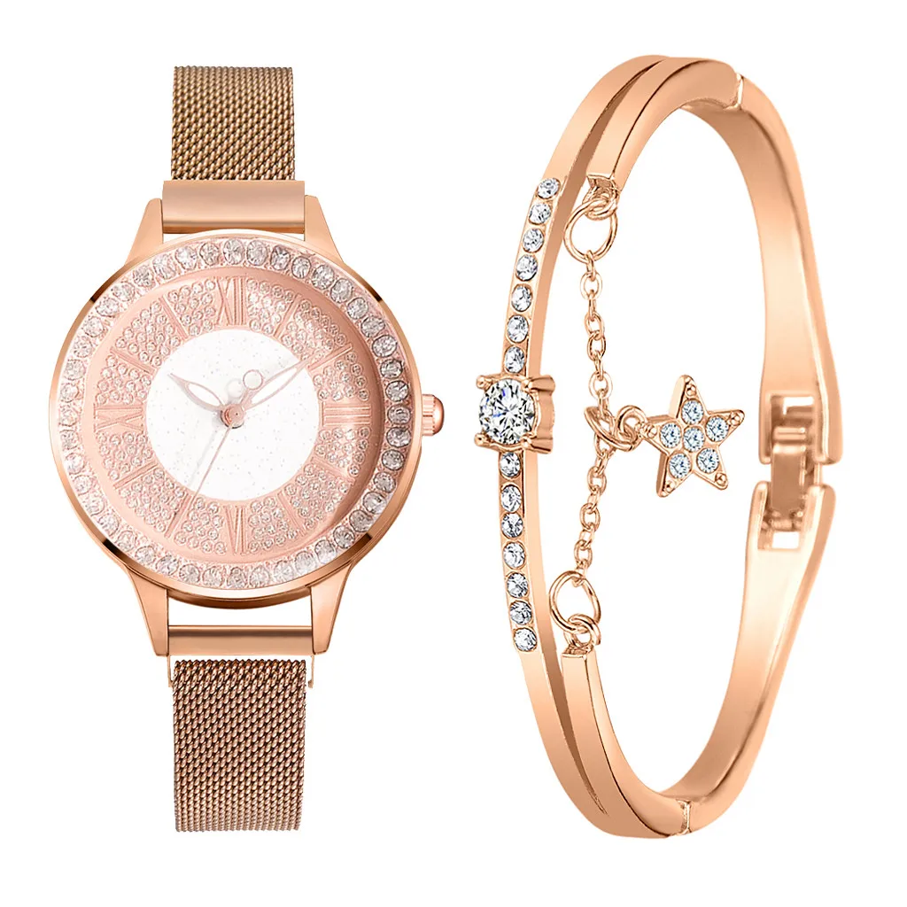 Женские кварцевые часы звездного неба наручные с сетчатым браслетом relogio feminino