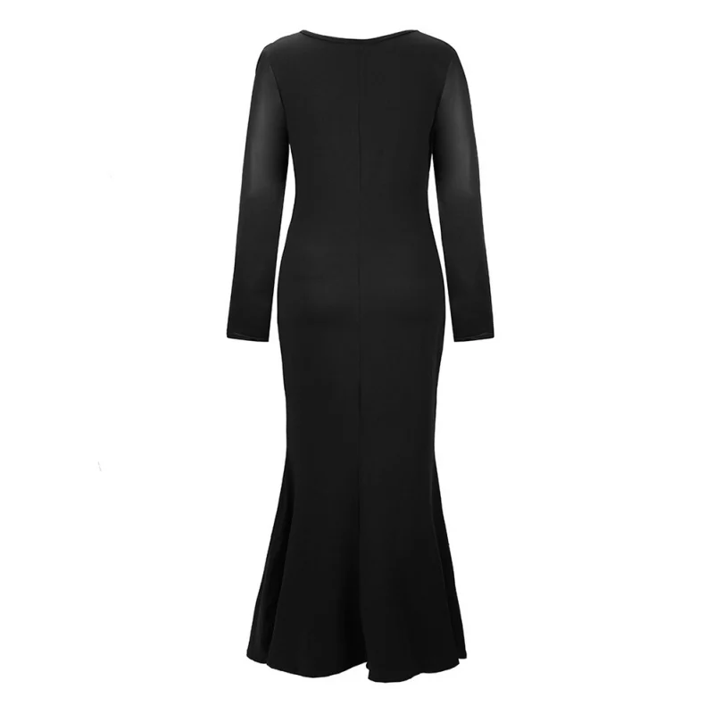 Костюмы на Хэллоуин для женщин с длинным рукавом платье ужас скелет костюм