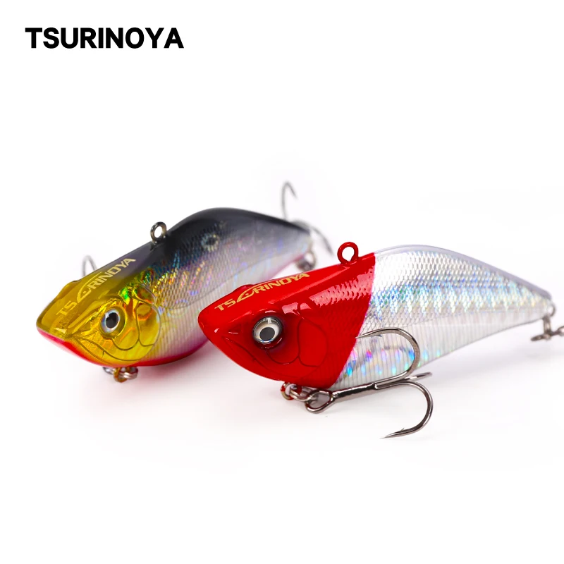 TSURINOYA для рыбалки приманки DW22 70 мм 13 8 г VIB качели опускается на дно бас черный