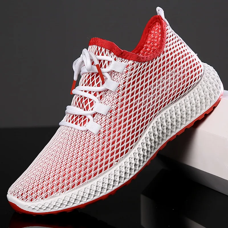 Style3 Red Oeak/мужские кроссовки; повседневная обувь на плоской подошве; удобная мужская обувь; коллекция года; обувь с дышащей сеткой; спортивные кроссовки; tenis masculino - Цвет: Style3 Red