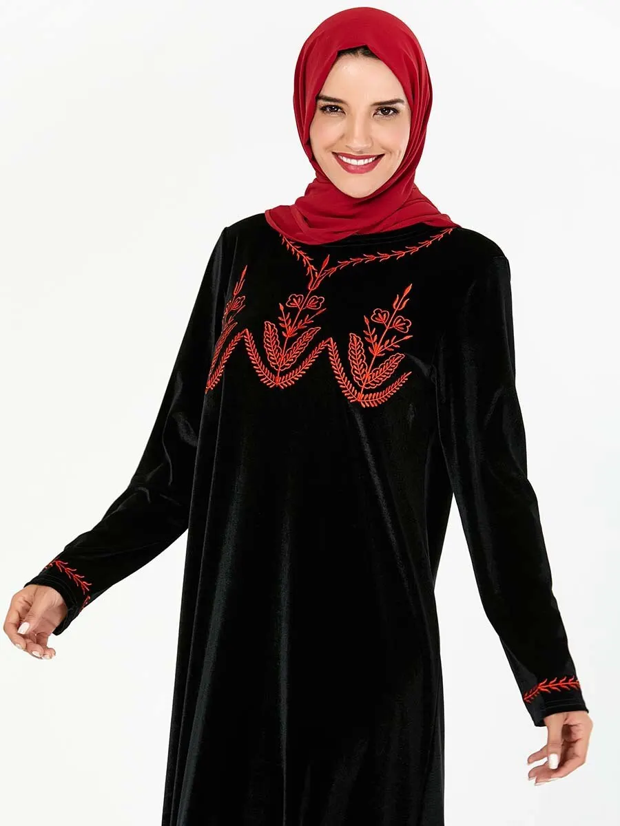 Бархат абайя Пакистан Дубай Турция Бангладеш мусульманская одежда вышивка