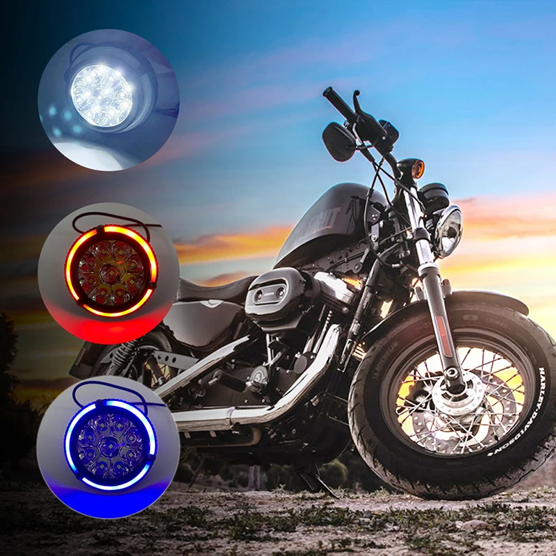 

UniversalAccessories 2 Stuks Set Motorfiets Koplamp Fog Rijden Lichten Voor Head Lamp 6 Led 12V-85V