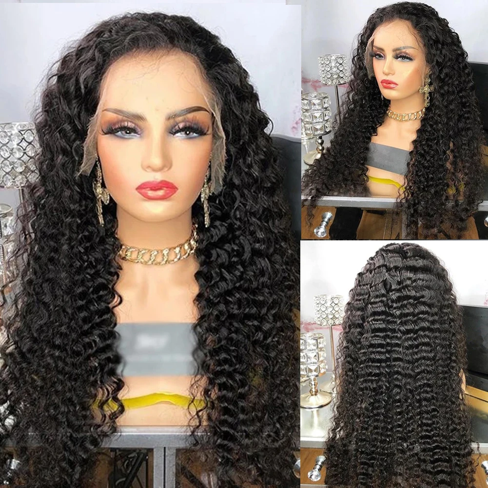 Парик RONGDUOYI с глубоким кудрявым кружевом спереди бесклеевые парики косплей