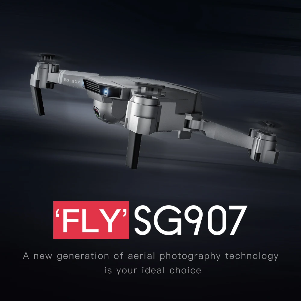Квадрокоптер SG907 складной с GPS и камерой 4K регулируемое фокусное расстояние
