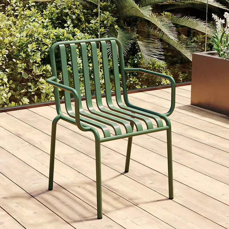 

American retro light luxury iron dining chair home simple outdoor leisure stool creative personality back chair