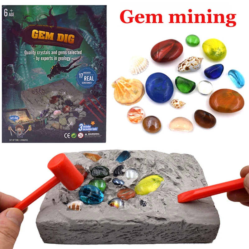 

Красочный драгоценный камень, археологическое сокровище, оригинальный Пазл «сделай сам», новый специфический детский игровой домик, игруш...