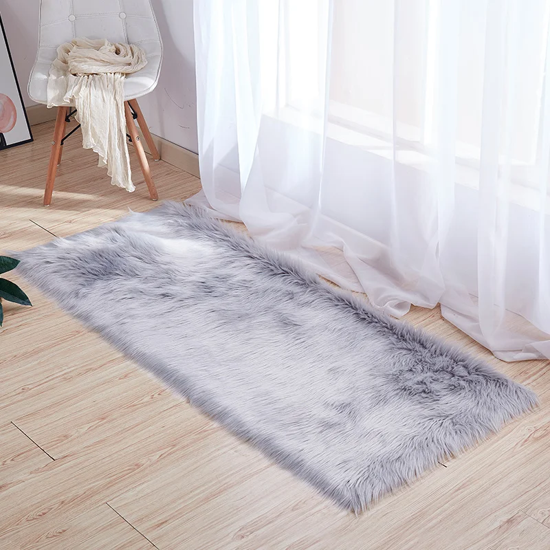 Белый пушистый прикроватный ковер коврик для эркера декоративный окна милый