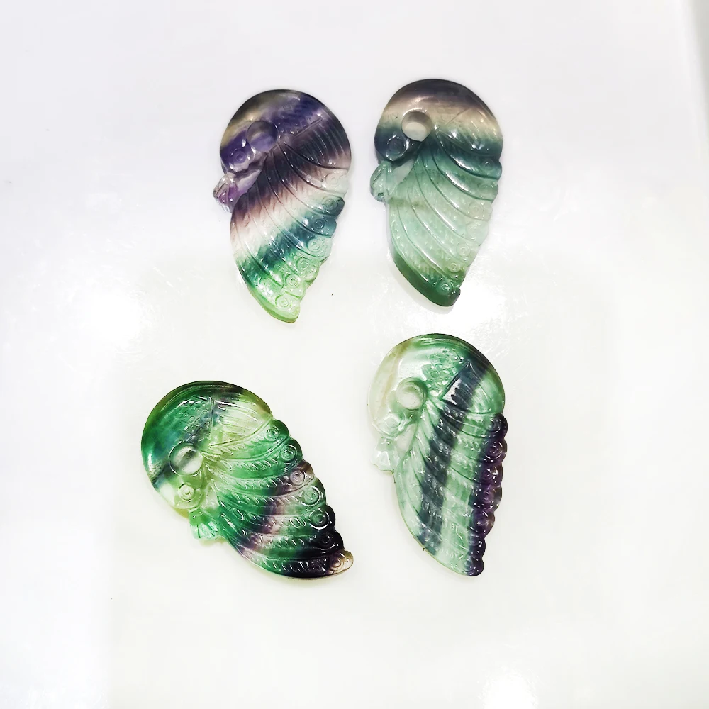 

Natural Beauty Fluorite Swan Pendant Quartz Crystal Carved Swan Necklace Animal Healing Crystal Stone Charms Jewelry Gift