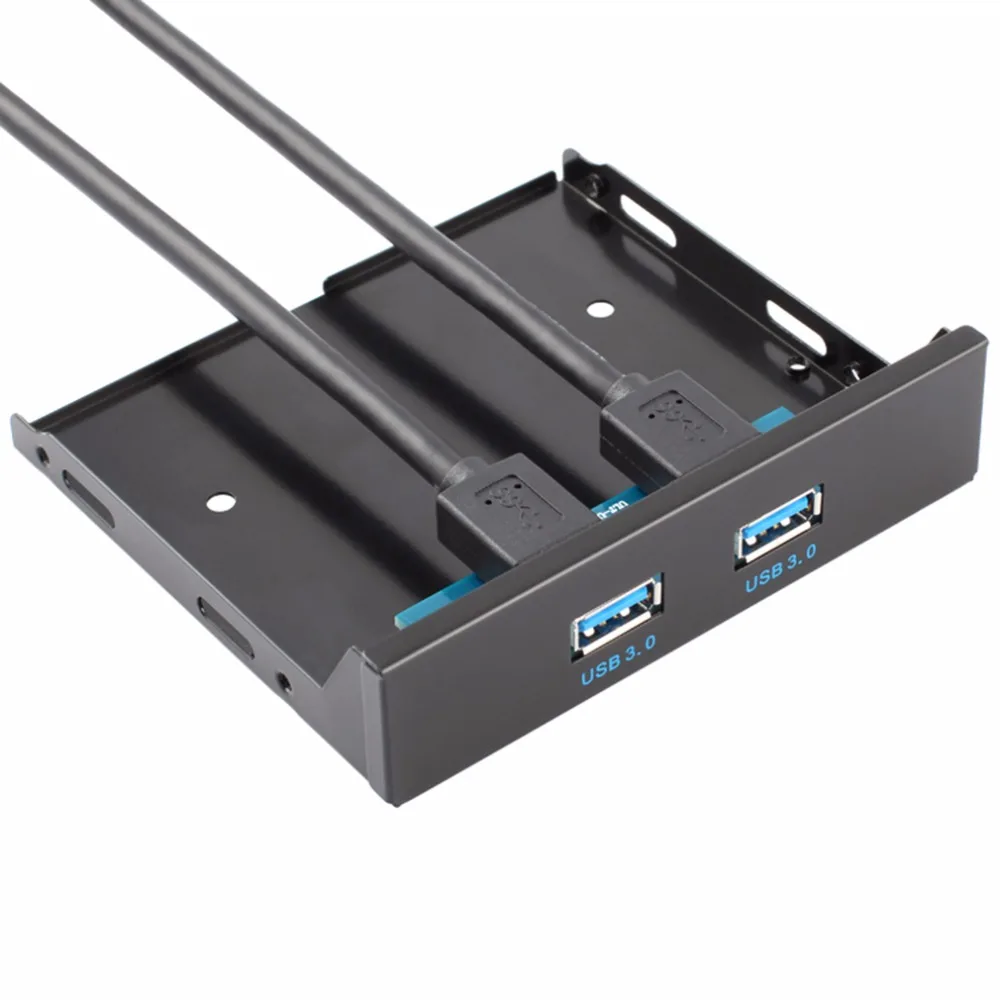 Высокопроизводительный 20 Pin 2 порта USB 3,0 концентратор USB3.0 Передняя панель кронштейн адаптер кабель для ПК настольный 3,5 дюймов ячейка для дискет