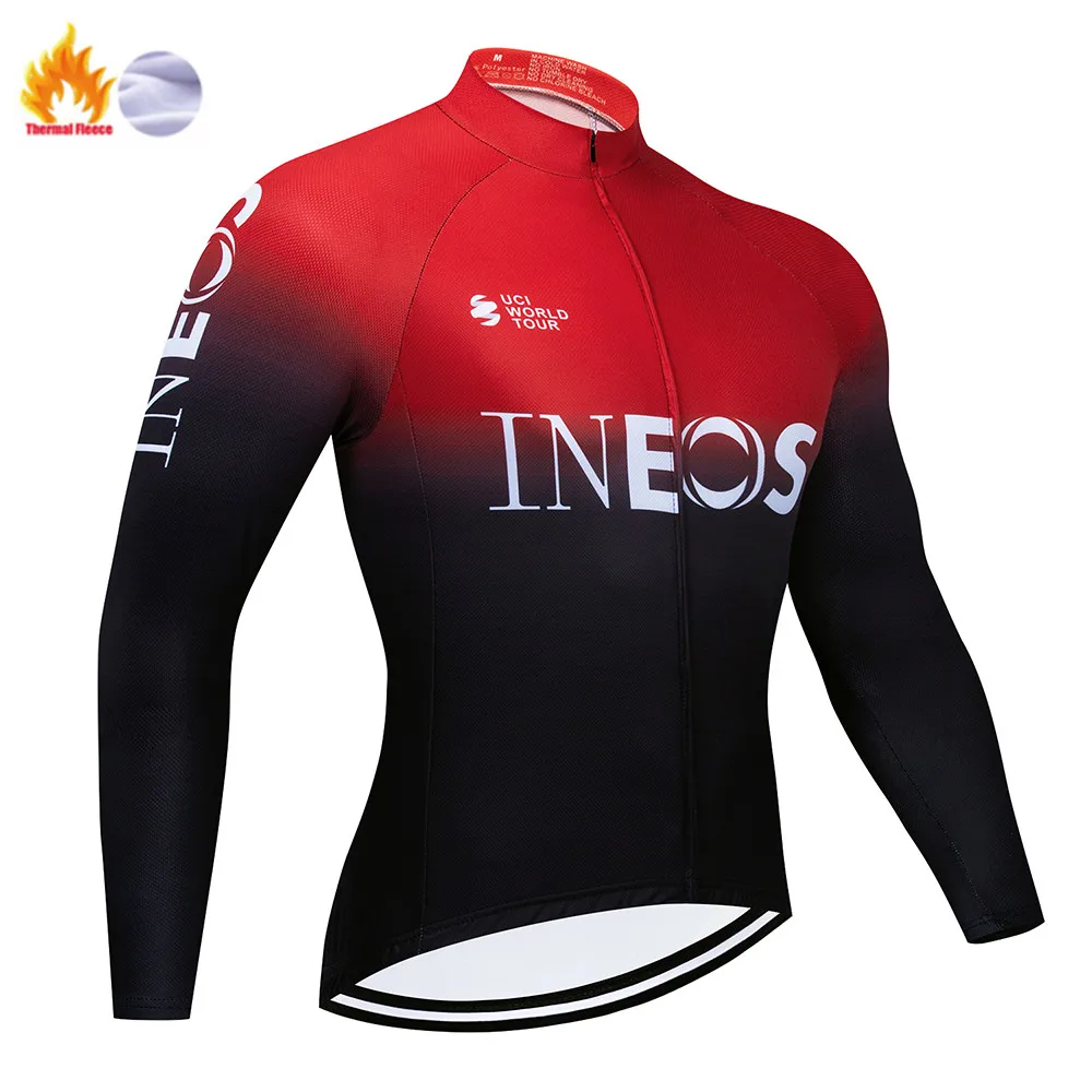 Winter Jersey Велоспорт Джерси Pro Team INEOS зимняя флисовая одежда для велоспорта MTB велосипедный комбинезон комплект Ropa Ciclismo триатлон комплект для велоспорта - Цвет: Winter Jersey