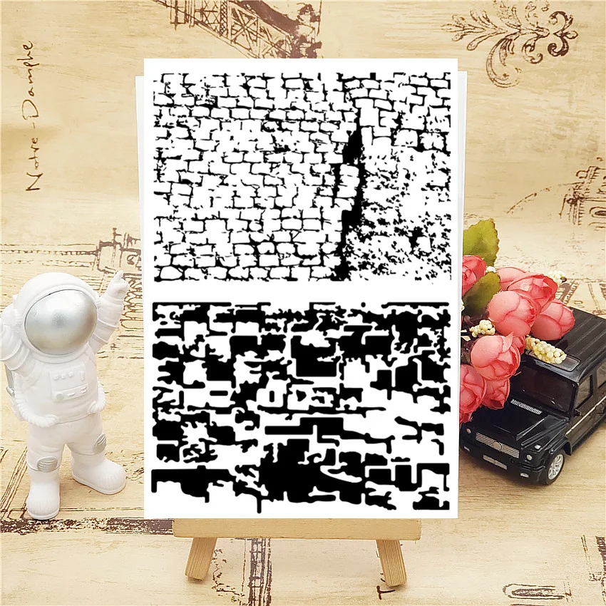 11*16CM Brick Wall Transparent Seal Clear Stamps Silicone Roller DIY Scrapbook Album Card Production Christmas | Дом и сад