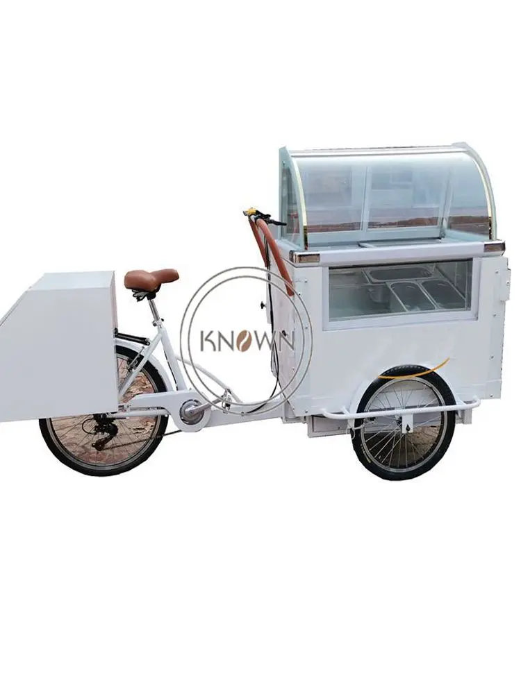 Трехколесный электрический трехколесный велосипед с морозильной камерой для