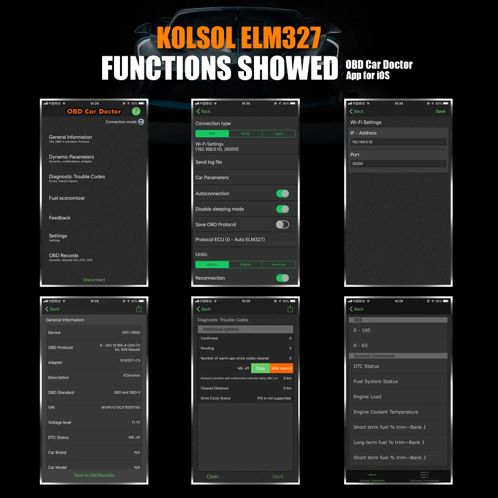 KOLSOL ELM327 Bluetooth OBD2 сканер V1.5 ELM327 с переключателем, модифицированным для Ford CH340+ 25K80 чип HS-CAN/MS-CAN