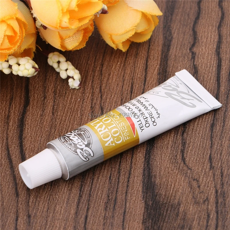 Профессиональная акриловая краска 6 мл 12 цветов цветовой набор кисть для окраски