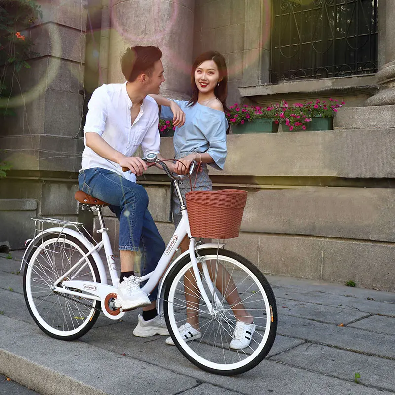 Дорожный велосипед 24 дюйма в стиле ретро легкий дорожный для женщин и студентов