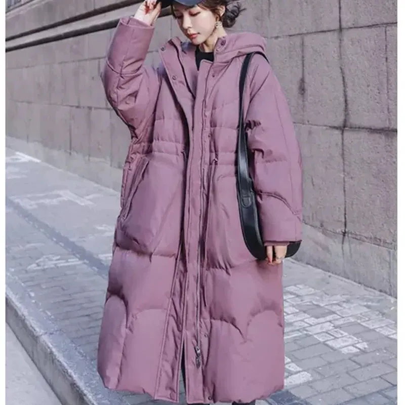 

Женская зимняя куртка Chaquetas, свободная хлопковая парка с капюшоном и большими карманами, Повседневная утепленная куртка большого размера